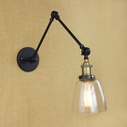 Den lange arm af glasvæggen Strygejern Industriel Kreativ Teleskopisk soveværelse Retro Nostalgisk Restaurant Sammenfoldelig Gang