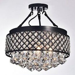 Traditionelt klassisk krystalmaleri Metal Flush Mount