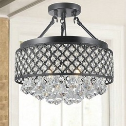 Traditionelt klassisk krystalmaleri Metal Flush Mount