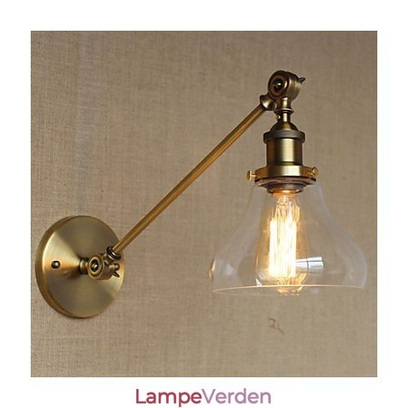 Jernglas Bronze Messing Arm Style Retro Creative American Country Hall Soveværelses væglampe Jernglas Bronze Messing Arm Style Retro Creative American Country Hall Soveværelses væglampe