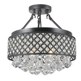 Traditionelt klassisk krystalmaleri Metal Flush Mount