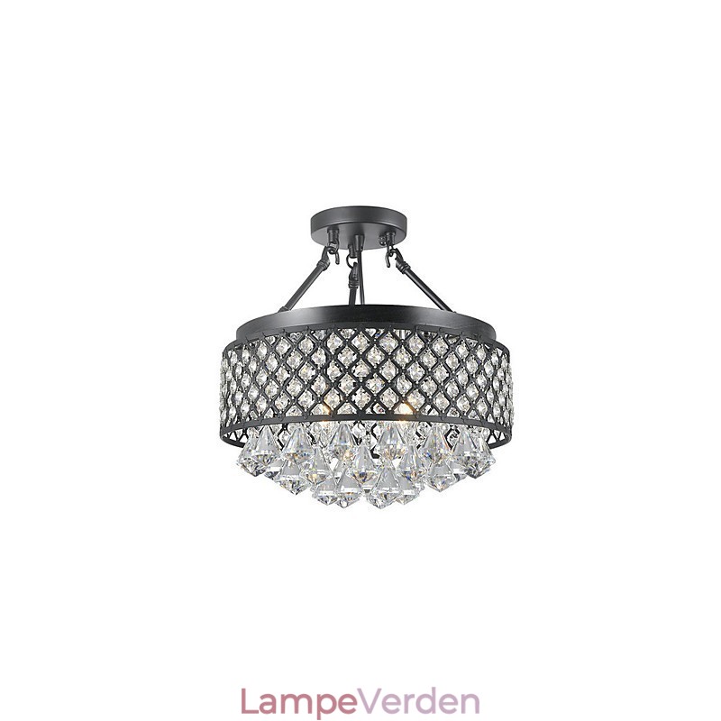 Traditionelt klassisk krystalmaleri Metal Flush Mount