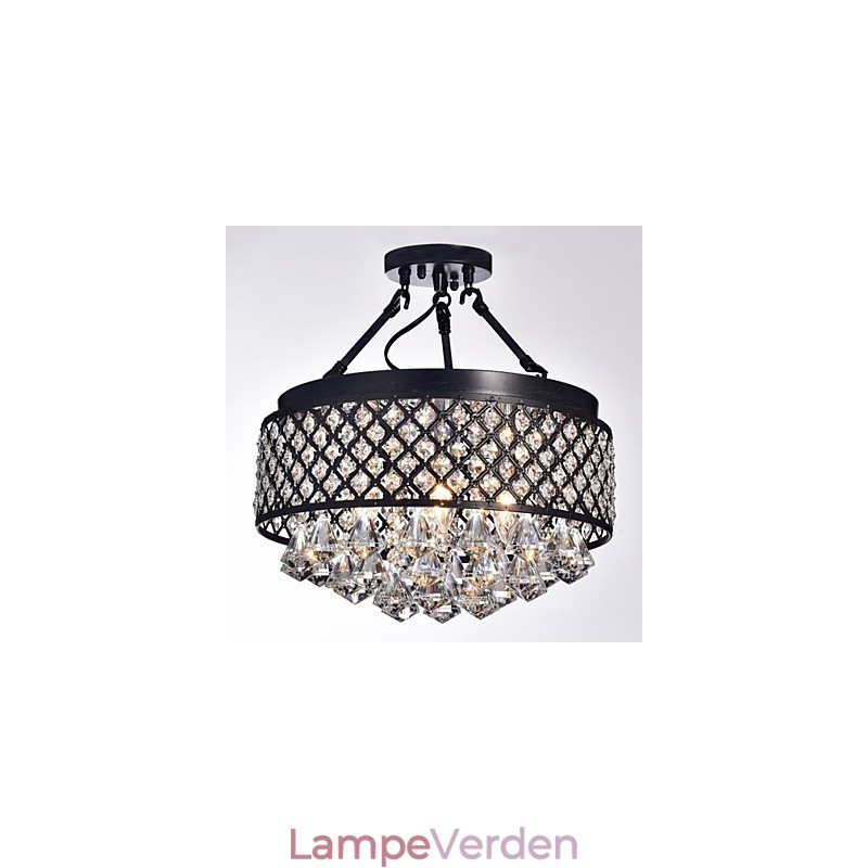 Traditionelt klassisk krystalmaleri Metal Flush Mount