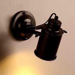 Vintage væglampe Industriel sort smedejernsvæglampe Retro Econce Fixturedison Lampe Korridor Vægbelysning