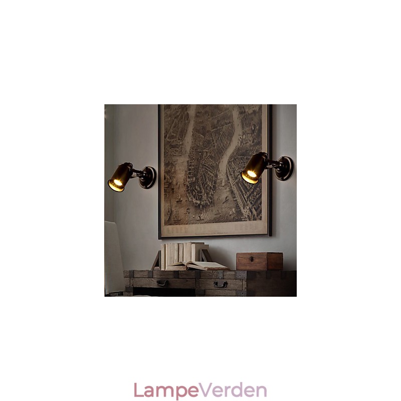 Vintage væglampe Industriel sort smedejernsvæglampe Retro Econce Fixturedison Lampe Korridor Vægbelysning