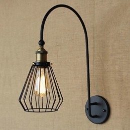 Nordisk Middelhavsstil Retro Mode Kreativ Stor Enkelt Hoved Dekorativ Væglampe