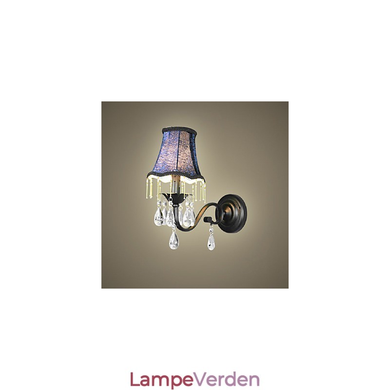 Krystal væglampe med stof lampeskærm Bestseller i Europa og USA