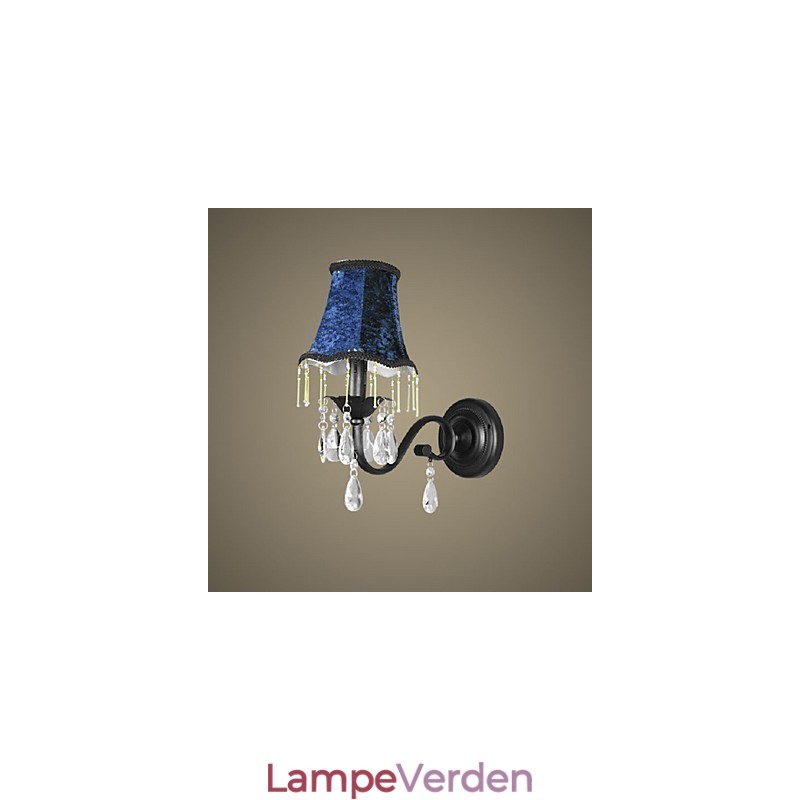 Krystal væglampe med stof lampeskærm Bestseller i Europa og USA