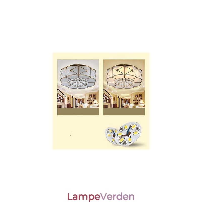 Traditionel klassisk rustik Lodge Messing Metal Flush Mount