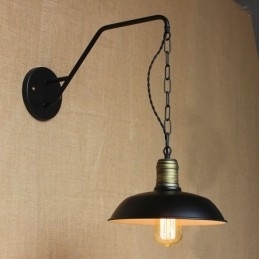 Enkel og kreativ personlighed væglampe industrikæde amerikansk retro jerngang soveværelse sengelampe væglampe