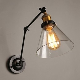 Creative Rural Loft Retro Titan Sektion Dobbelt væglampe Light