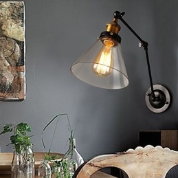 Creative Rural Loft Retro Titan Sektion Dobbelt væglampe Light