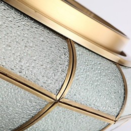Traditionel klassisk rustik Lodge Messing Metal Flush Mount
