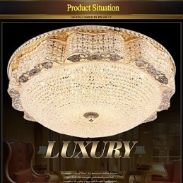 Moderne Luksus Krystal Loft monteret Lys Absorber Kuppel Lys Diameter 50CM