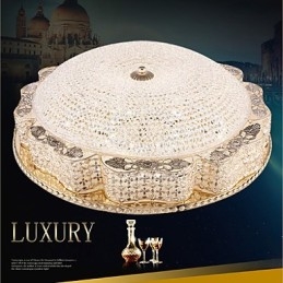 Moderne Luksus Krystal Loft monteret Lys Absorber Kuppel Lys Diameter 50CM