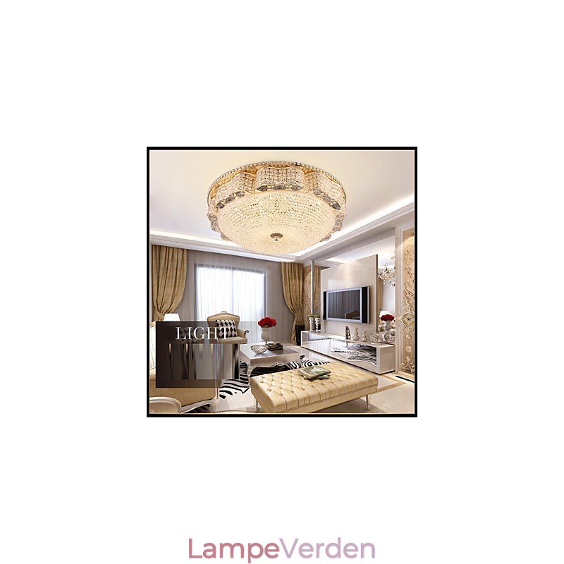 Moderne Luksus Krystal Loft monteret Lys Absorber Kuppel Lys Diameter 50CM