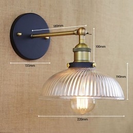 American Country Retro Kreativ Personlighed Populær Dekorativ Glasvæglampe