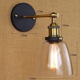 Nostalgisk amerikansk eksporthandel af de originale modeller Landlig industriel og dekorativ væglampe