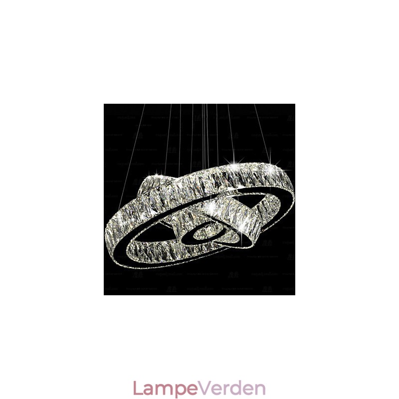 Krystal Pendel Moderne Belysning Tre Ringe D406080 K9 Stort Krystal Loftslampe