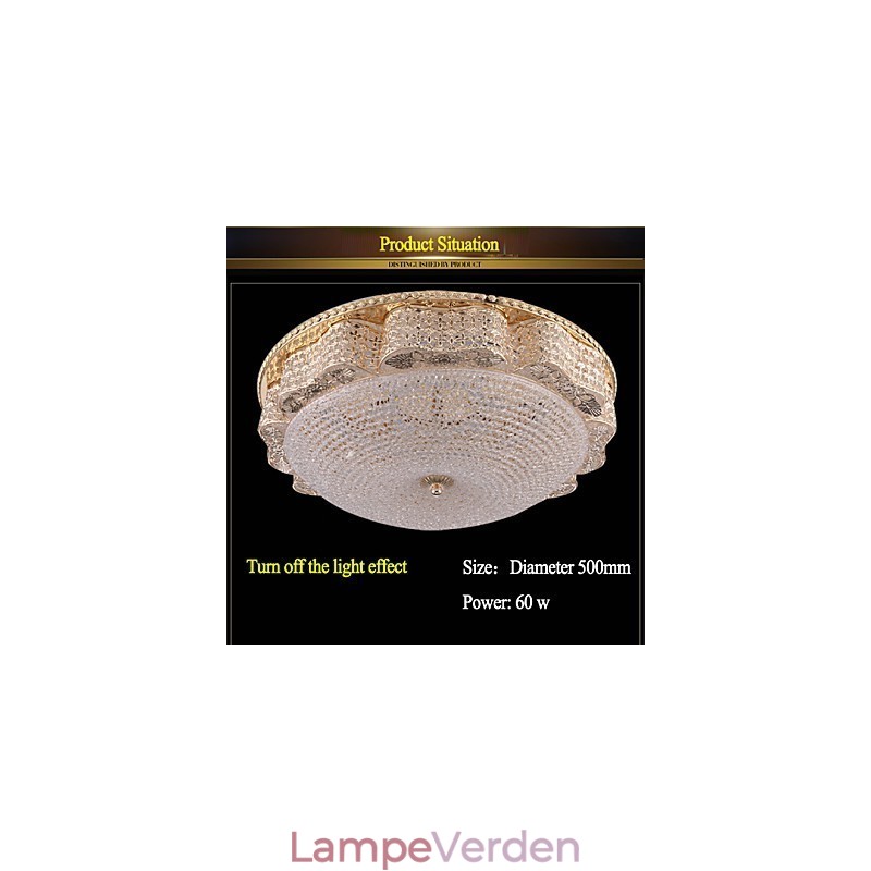 Moderne Luksus Krystal Loft monteret Lys Absorber Kuppel Lys Diameter 50CM