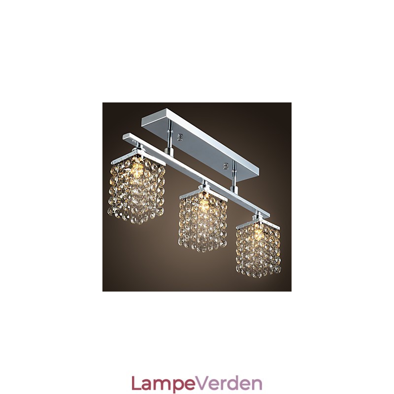 Linear Chandelier Island Light Crysal 3 Lights