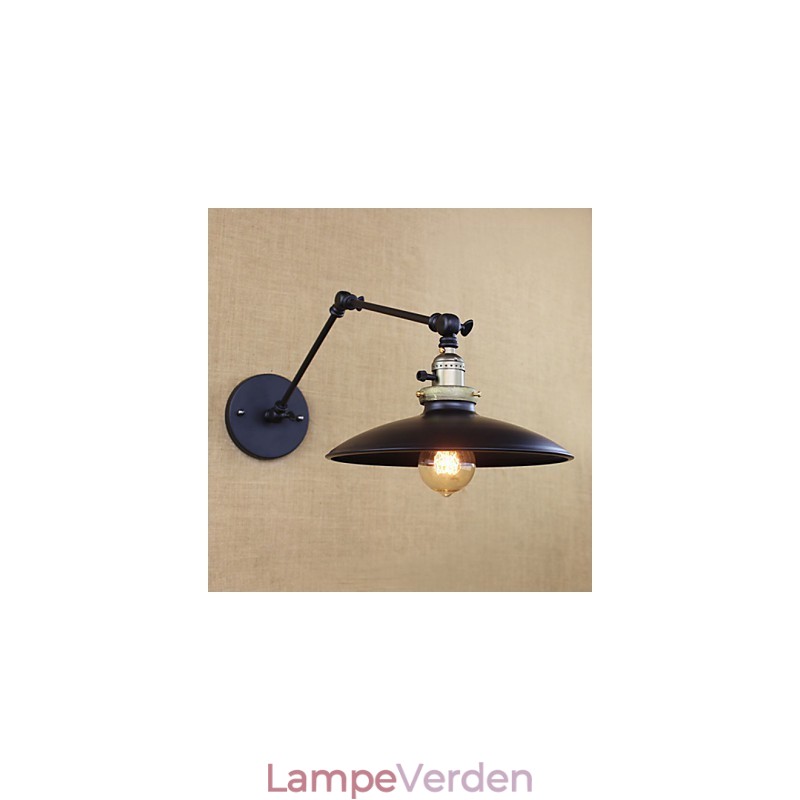 Amerikansk Minimalistisk Industrijern Lang Arm Væglampe Med Afbryder