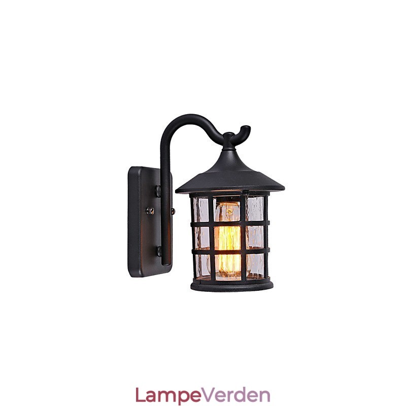 Antik rustik jern vandtæt udendørs væglampe vintage lanterne lys rusten mat sort korridor gang væglampe