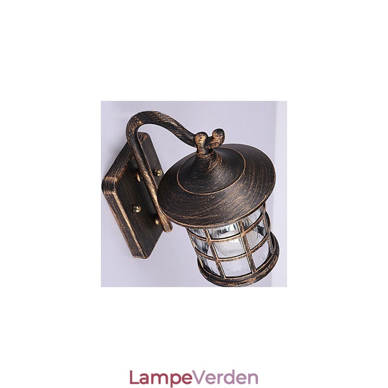 Antik rustik jern vandtæt udendørs væglampe vintage lanterne lys rusten mat sort korridor gang væglampe