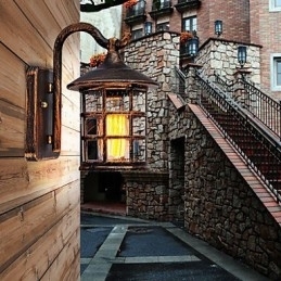 Antik rustik jern vandtæt udendørs væglampe vintage lanterne lys rusten mat sort korridor gang væglampe