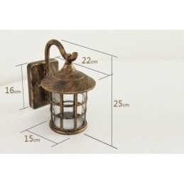 Antik rustik jern vandtæt udendørs væglampe vintage lanterne lys rusten mat sort korridor gang væglampe