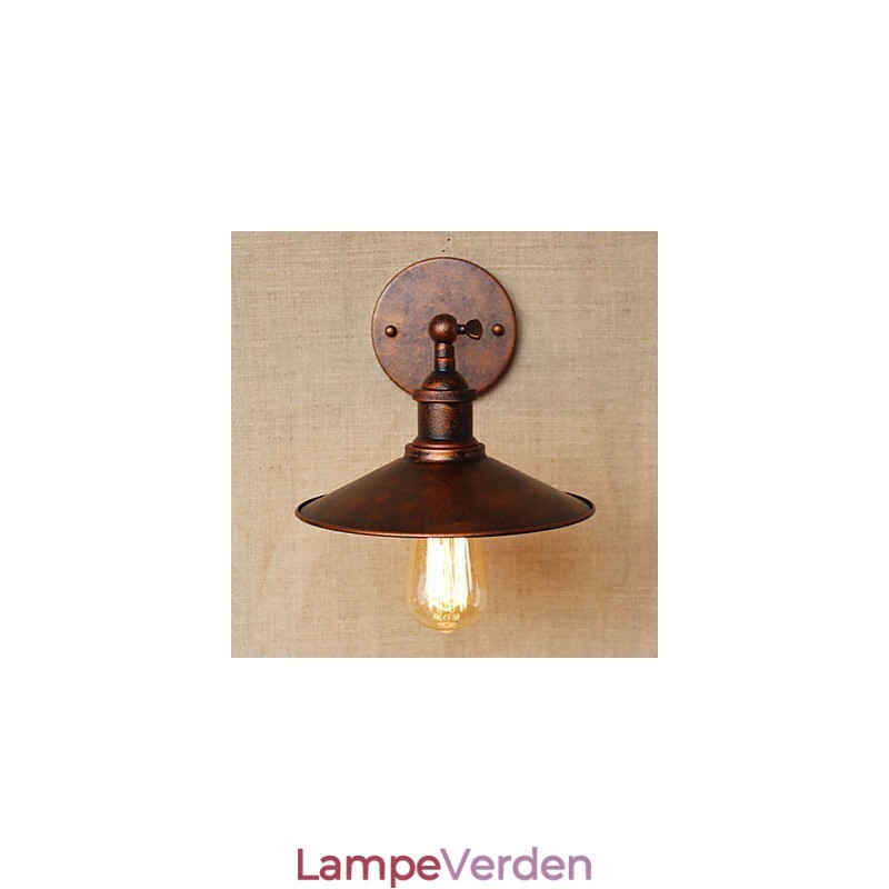 Minimalistisk industristil villa foran kirkegangen Nostalgisk paraply Rød bronze dekorativ væglampe