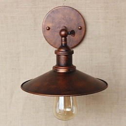 Minimalistisk industristil villa foran kirkegangen Nostalgisk paraply Rød bronze dekorativ væglampe