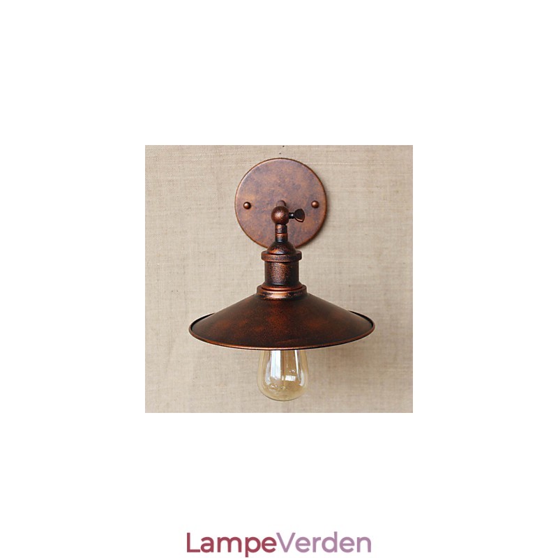 Minimalistisk industristil villa foran kirkegangen Nostalgisk paraply Rød bronze dekorativ væglampe
