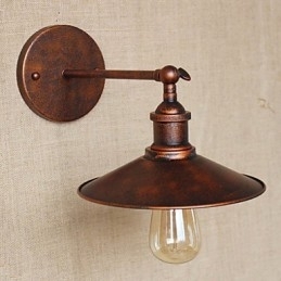 Minimalistisk industristil villa foran kirkegangen Nostalgisk paraply Rød bronze dekorativ væglampe