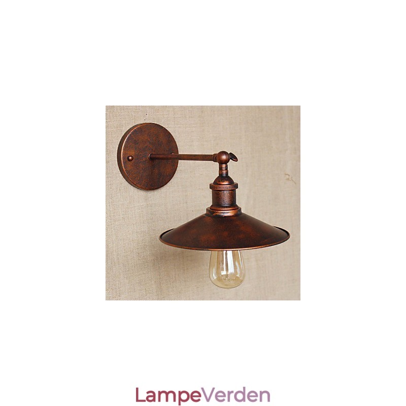 Minimalistisk industristil villa foran kirkegangen Nostalgisk paraply Rød bronze dekorativ væglampe