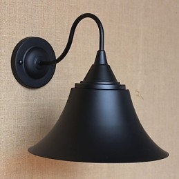 Amerikansk Land Kreativ Personlighed Simpel Tøjbutik Jern Sort Horn Dekorativ Væglampe