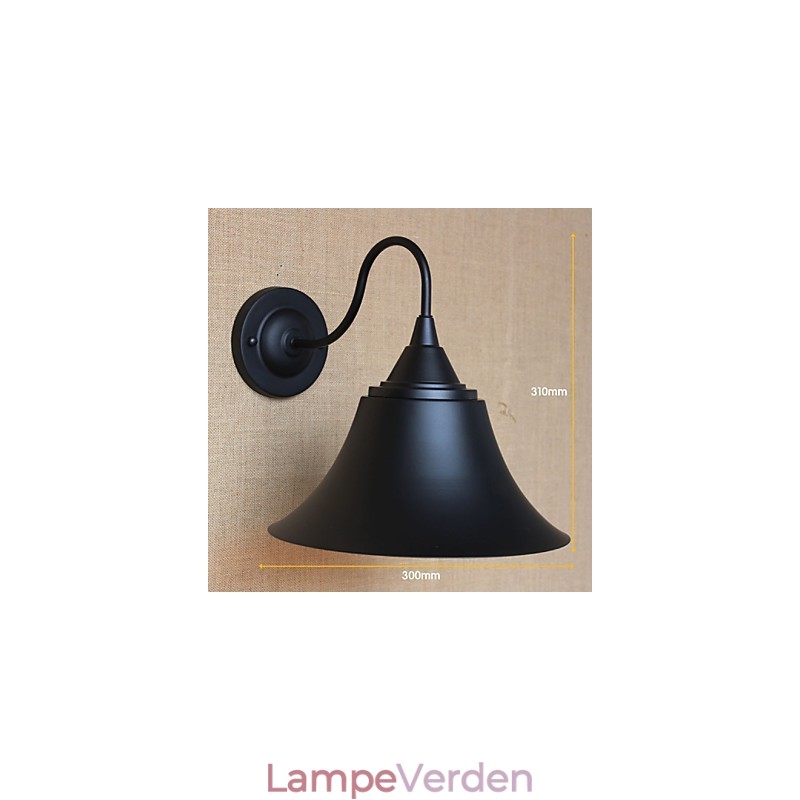 Amerikansk Land Kreativ Personlighed Simpel Tøjbutik Jern Sort Horn Dekorativ Væglampe