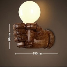 European Wall Right Hand Creative Retro Fist Væglampe Lights