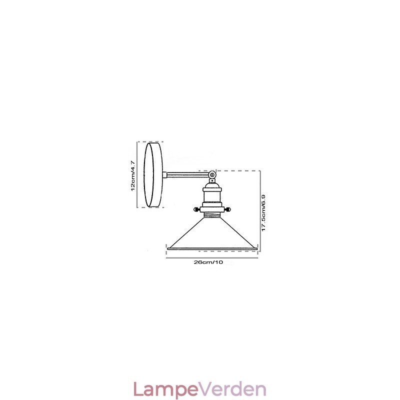 Industriel Vintage Edison Enkelhed 1 Lys Vægmontering Spisestue Study Room Kontor Gang Metal Væg Sconce