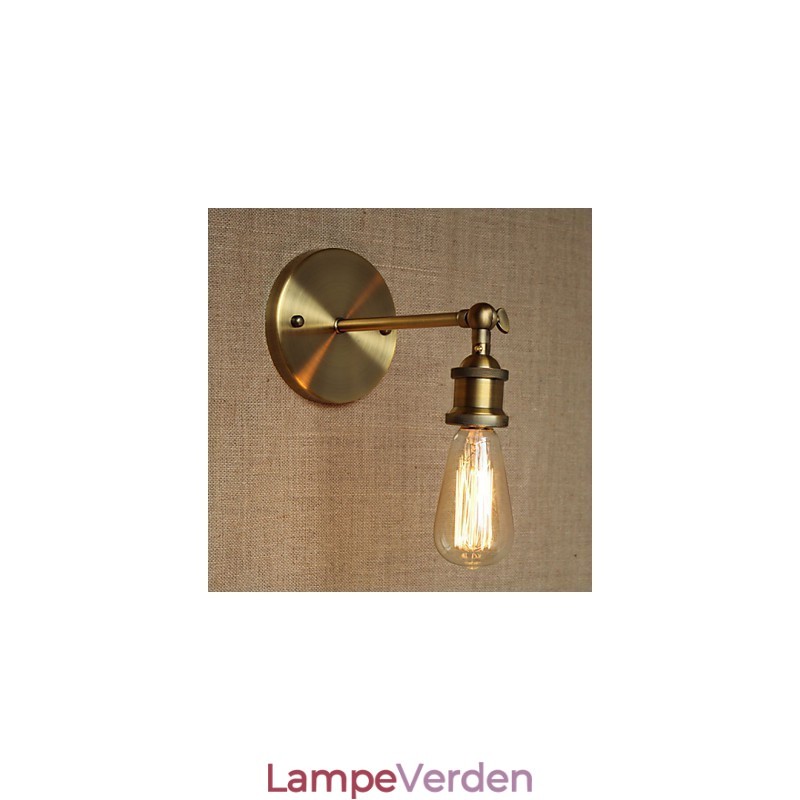 Amerikansk Bar Cafe Restaurant Sengekant Minimalistisk Gang Bronze Smedejernsvægsconce