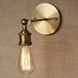 Amerikansk Bar Cafe Restaurant Sengekant Minimalistisk Gang Bronze Smedejernsvægsconce