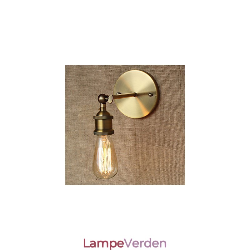 Amerikansk Bar Cafe Restaurant Sengekant Minimalistisk Gang Bronze Smedejernsvægsconce