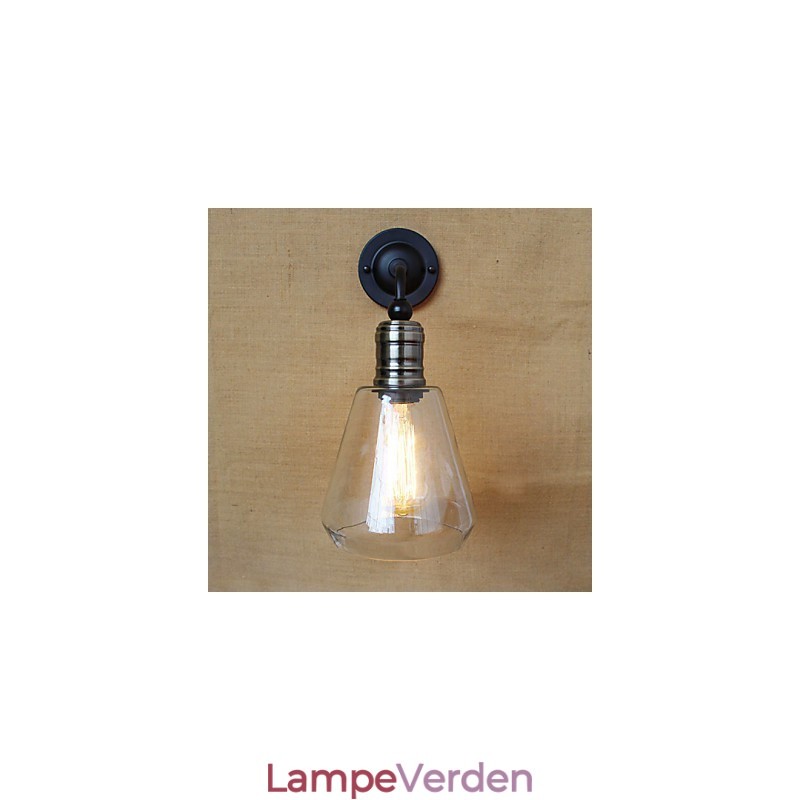 Mediterranean American Country Style Transparent glasvæglampe