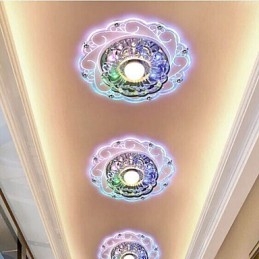 Krystal Loftslampe Spotlight SMD 3W Creative Lampe Rør Lys Farverig Farve Kuppel Lys