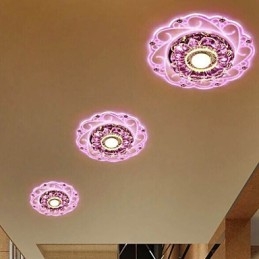 Krystal Loftslampe Spotlight SMD 3W Creative Lampe Rør Lys Farverig Farve Kuppel Lys