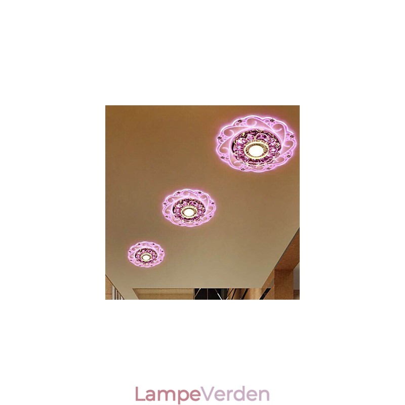 Krystal Loftslampe Spotlight SMD 3W Creative Lampe Rør Lys Farverig Farve Kuppel Lys