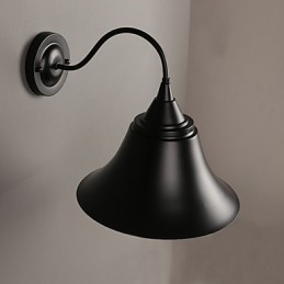 Designer Duds Loft Style Ancient Black Iron Cap Væglampe Light