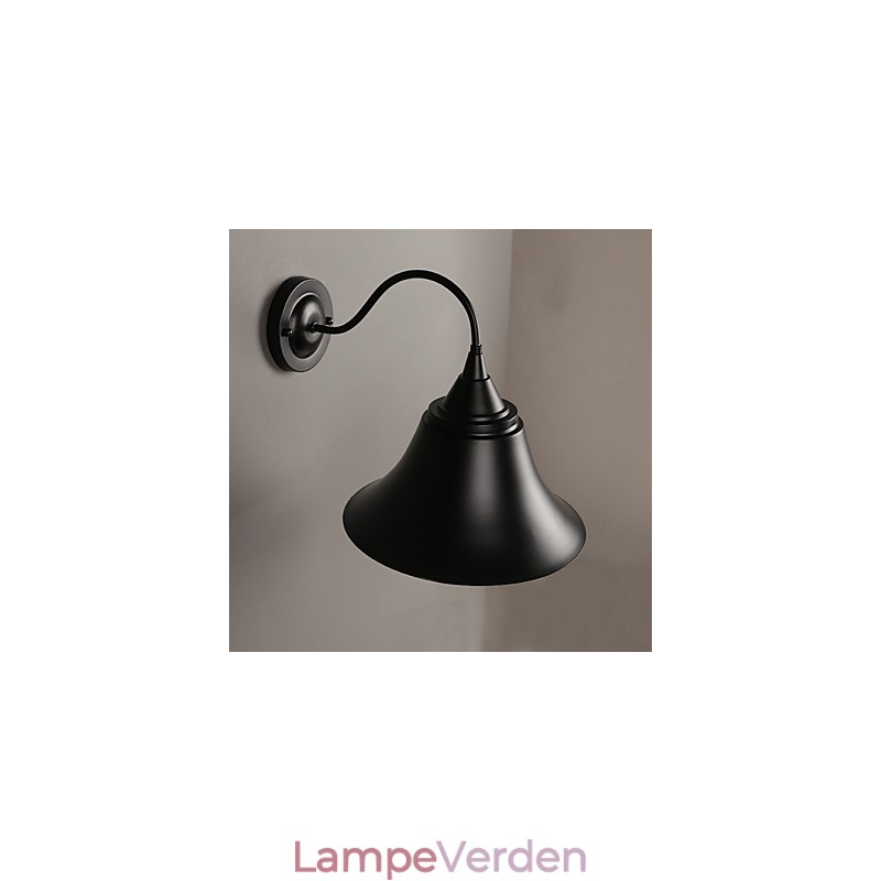 Designer Duds Loft Style Ancient Black Iron Cap Væglampe Light