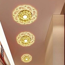 Krystal Loftslampe Spotlight SMD 3W Creative Lampe Rør Lys Farverig Farve Kuppel Lys