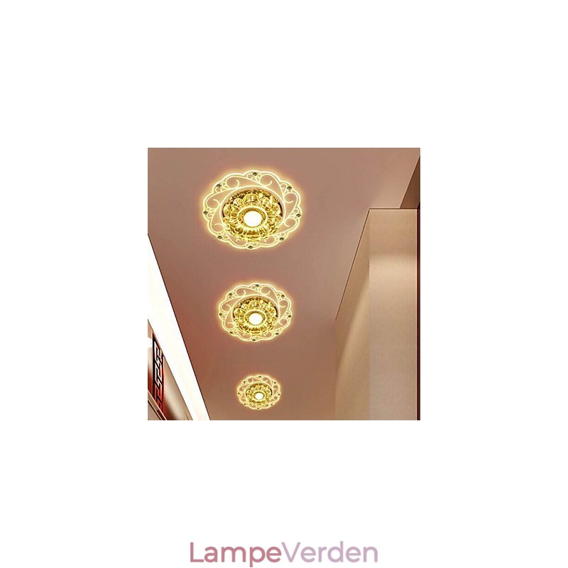 Krystal Loftslampe Spotlight SMD 3W Creative Lampe Rør Lys Farverig Farve Kuppel Lys